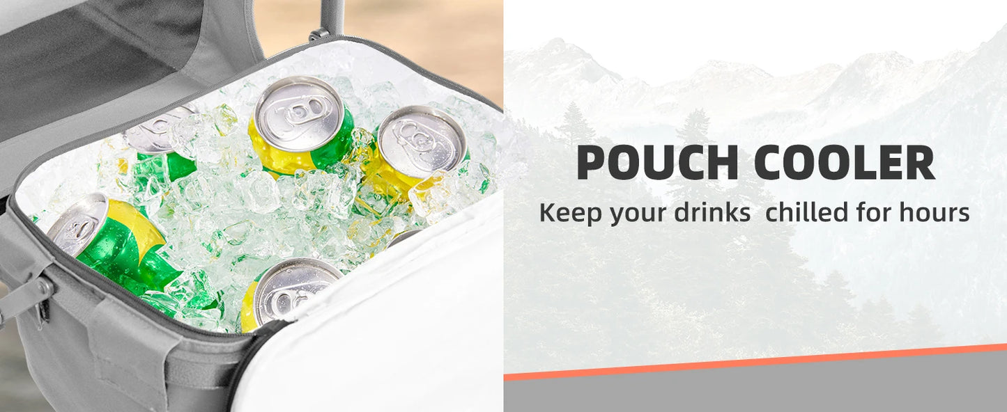 Tisetrail Director Camping Chair with Cooler Bag Camping Directors Chair with Foldable Side Tray Outdoor Lawn Chair