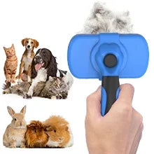 Self Cleaning Slicker Brush for Dogs & Cats Skin Friendly Grooming Deshedding, Hair Removal for Puppies & Long/Short Haired Pets