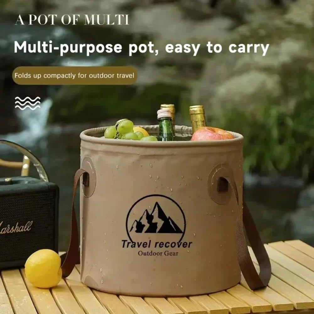 Folding Bucket Waterproof Foldable Water Sink Bucket Portable Travel Foldable Basin Camping Hiking Fishing Storage Bucket