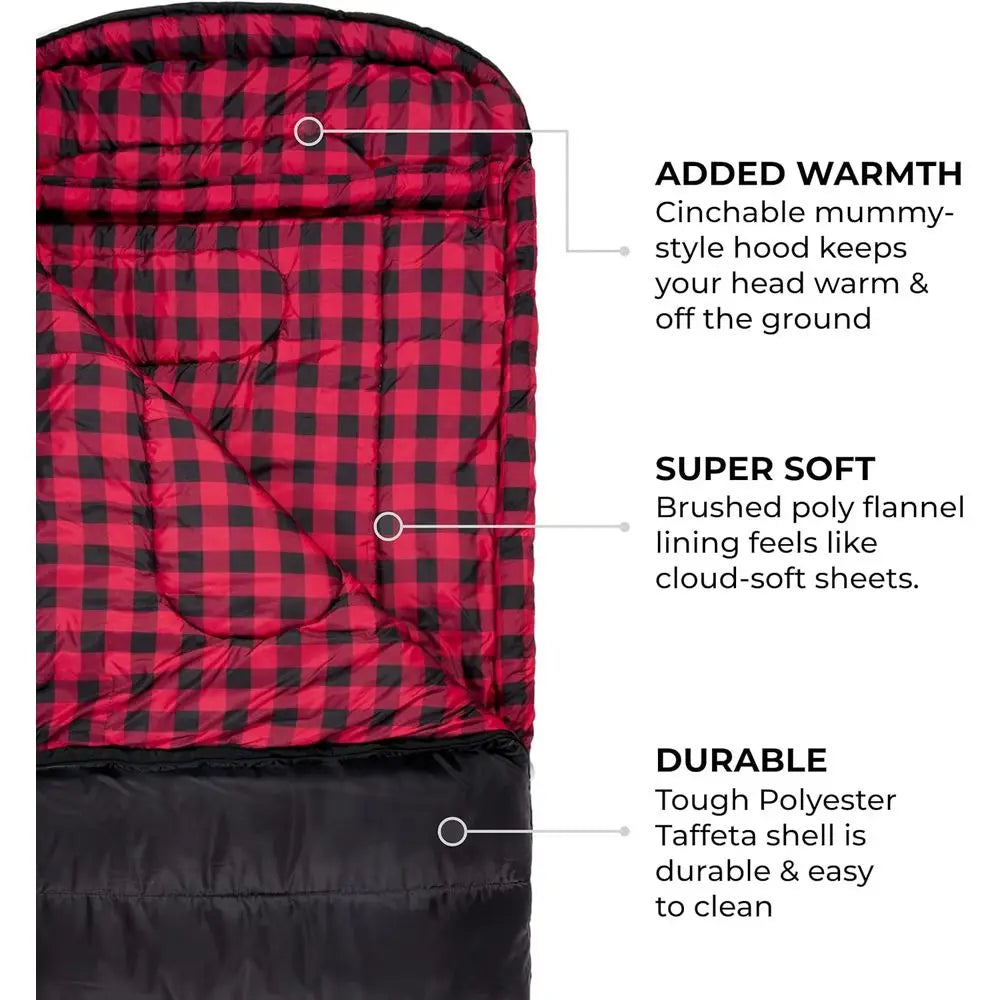 Teton Celsius XXL Sleng Bag, Cold Weather Sleng Bags or Adults and Kids, Camping Made Easy and Warm. Comprion Sack Included, 35,