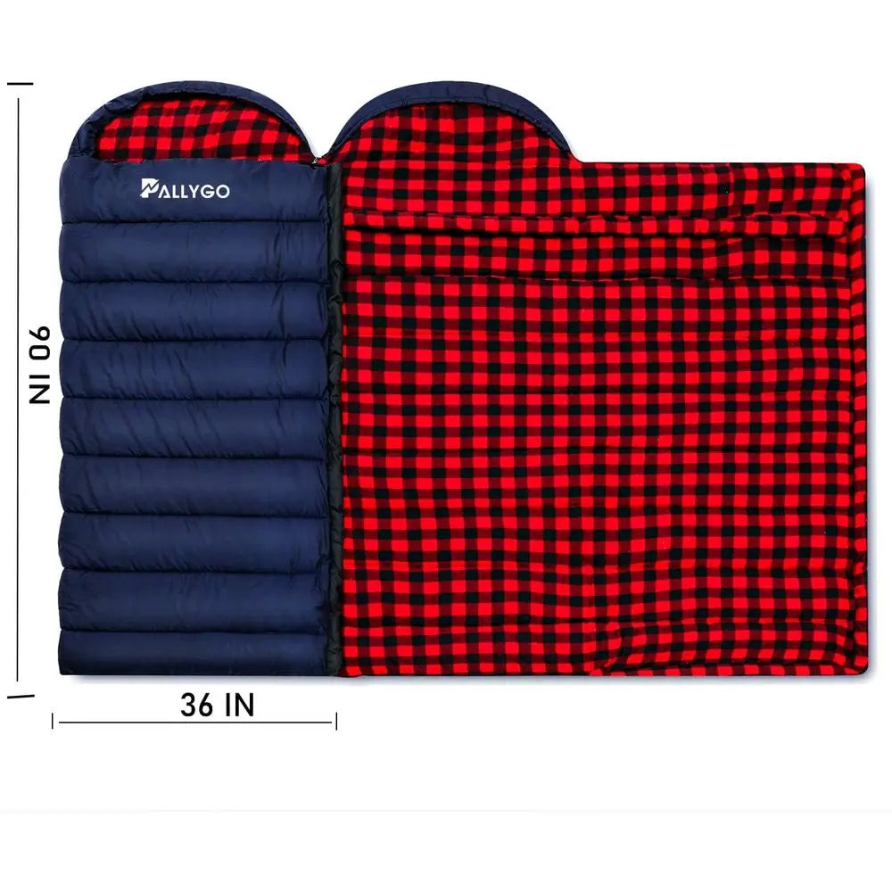 0 Degree Sleng Bag Cotton lannel Sleng Bags or Adults Cold Weather Camping Winter Zero Degree Warm Weather Big and Tall