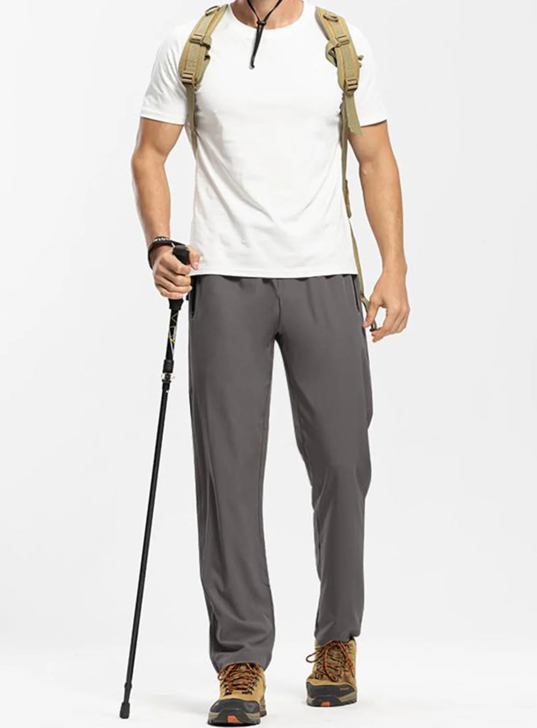 Men's Outdoor Hiking Athletic Pants, Fashionable and Casual, Quick-Dry and Breathable with Stretch, Perfect for Various Sports A