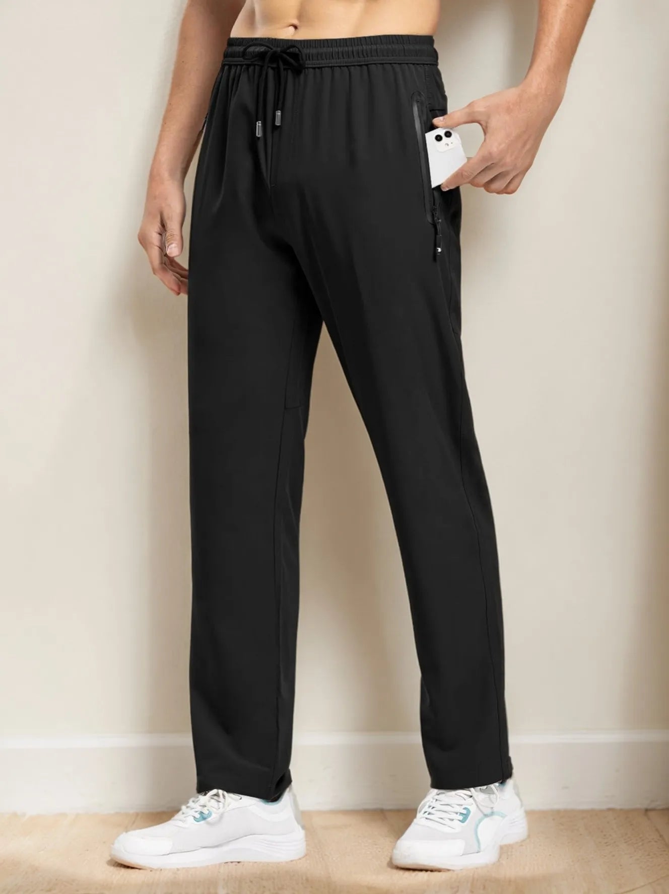 Men's Outdoor Hiking Athletic Pants, Fashionable and Casual, Quick-Dry and Breathable with Stretch, Perfect for Various Sports A