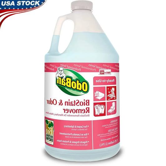 Professional Biostain Odor Remover Liquid Fast Acting Neutral pH Stain Treatment Carpet Upholstery Laundry 1 Gallon Unscented