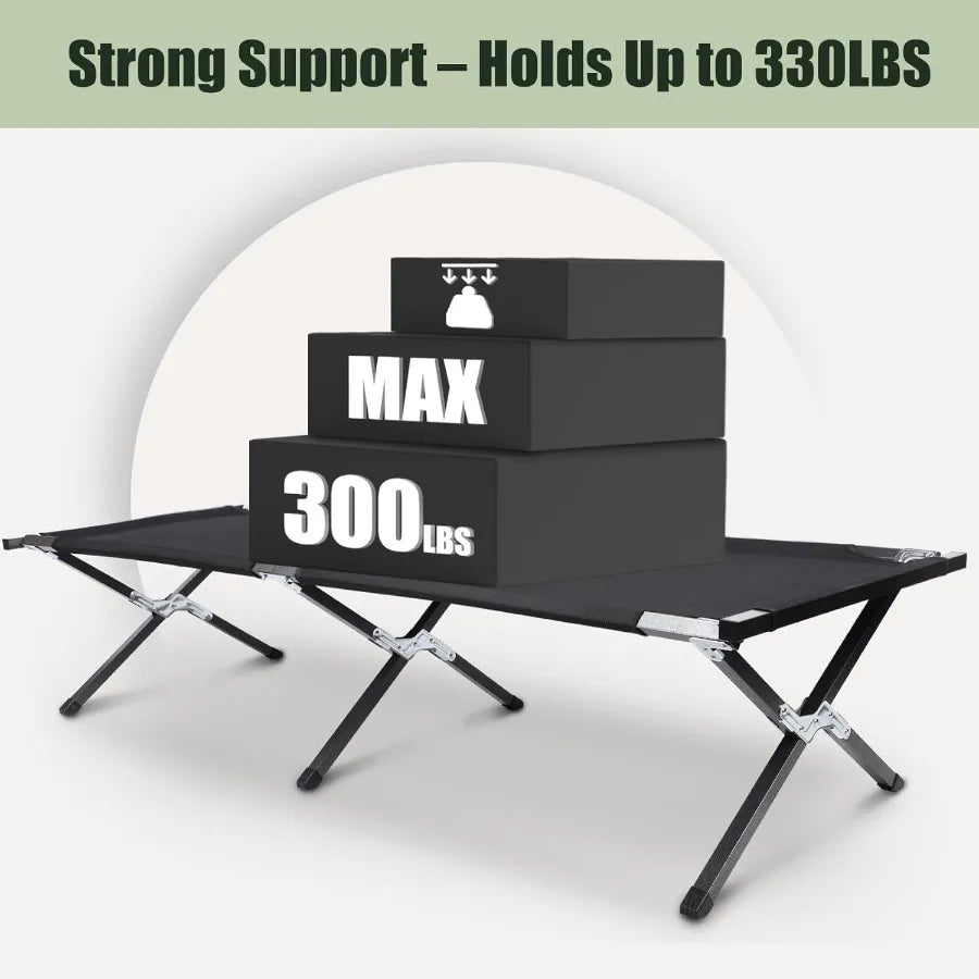 Camping Cot Cots for Sleeping with Storage Bag Portable and Lightweight Sleeping Cot for Outdoor Traveling Hiking Office Nap Ea