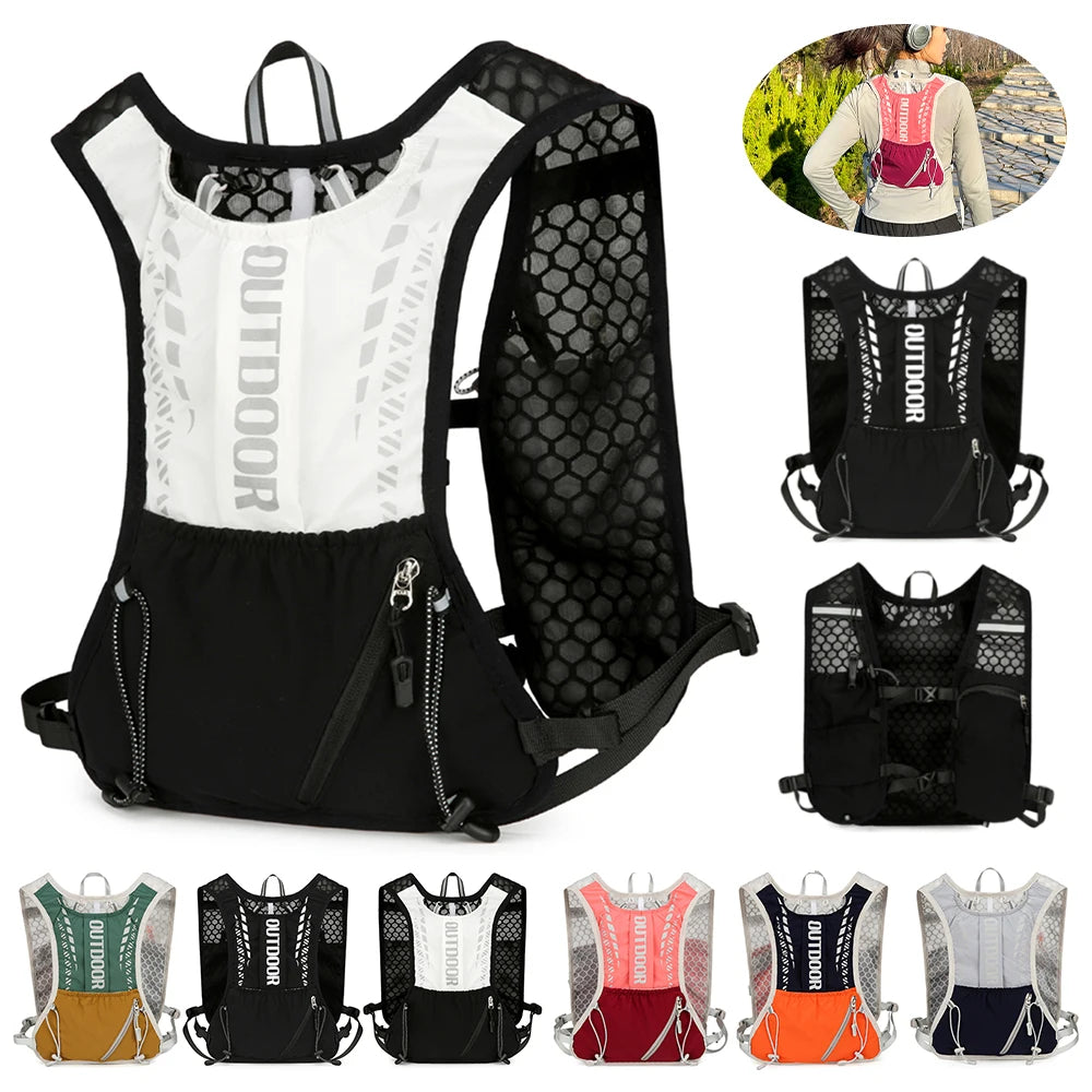 Lightweight Running Vest Waterproof Hydrations Backpack Reflective Outdoors Hydration Pack for Hiking Trail Running