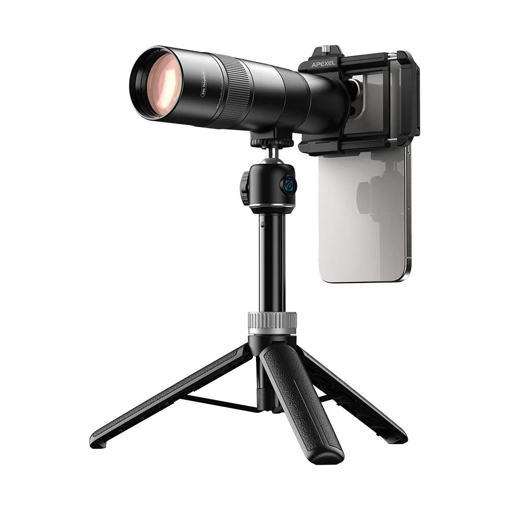 APEXEL 30x Ultra Telephoto Lens Monocular Universal Phone Professional Telescope with Tripod for Travel Camping Bird-watching