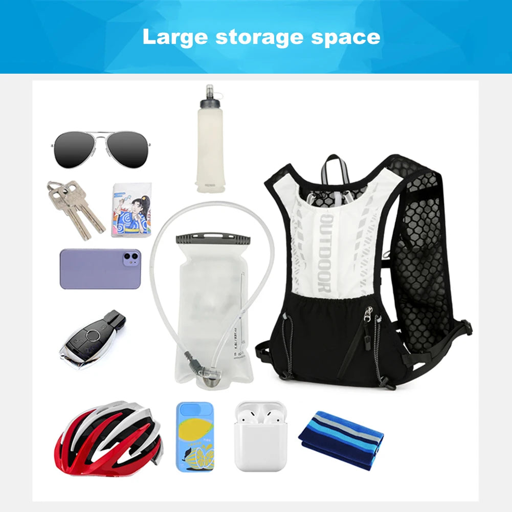 Lightweight Running Vest Waterproof Hydrations Backpack Reflective Outdoors Hydration Pack for Hiking Trail Running