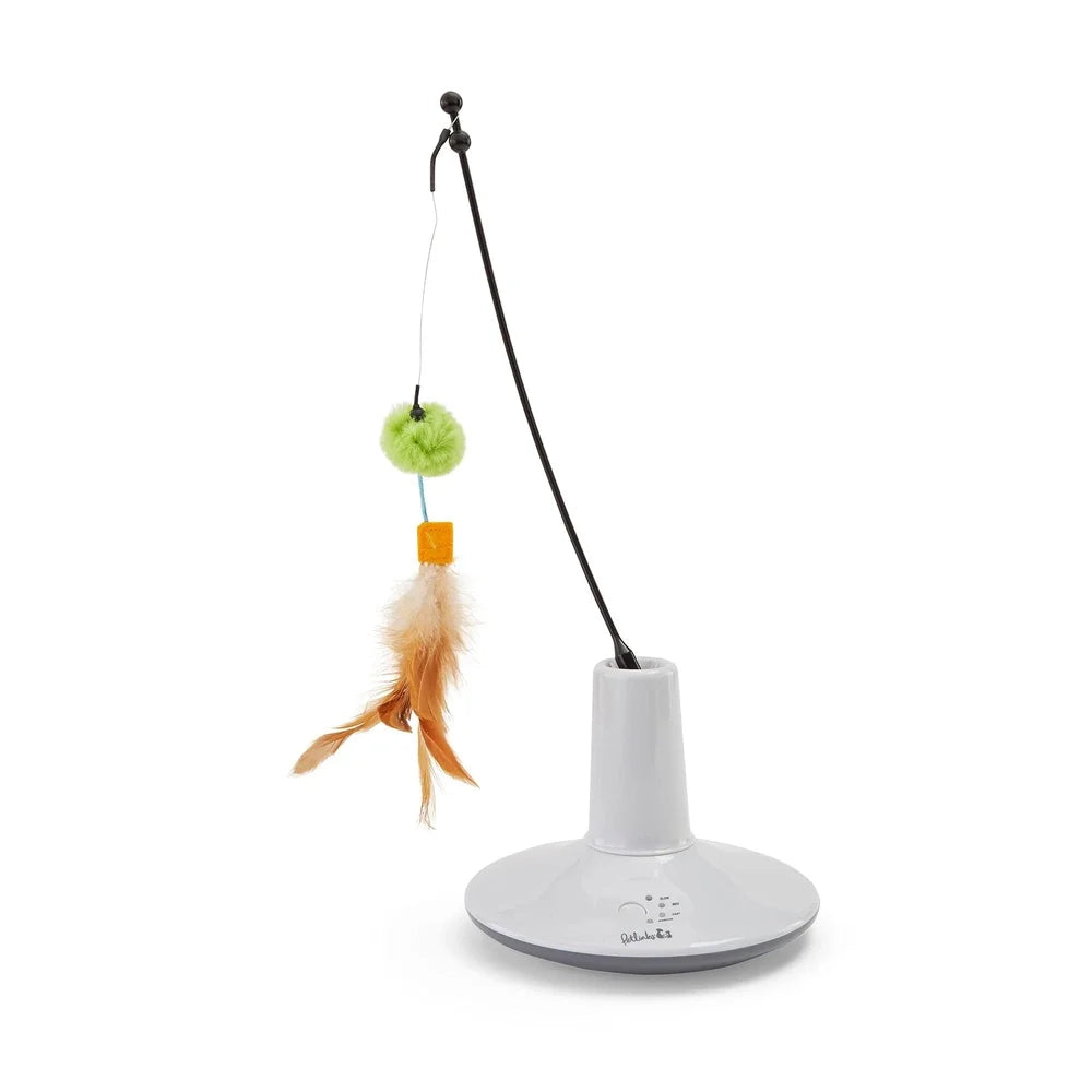 Electronic Cat Toy Interactive Motion Feeder with Speed Settings Multi-Textured Feathers Exercise and Hunting Instincts Safe