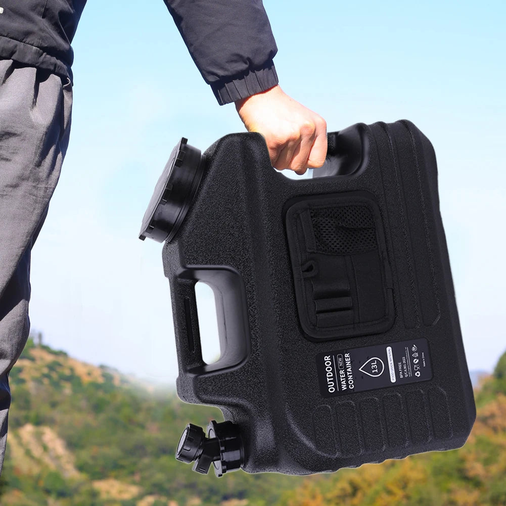 13L Camping Water Jug Removable Spigot Emergency Water Storage Portable for Outdoor Hiking Camping Home Use