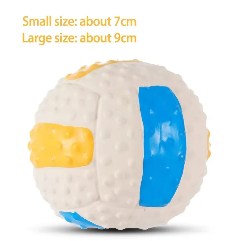 Dog Squeaky Rubber Toys Dog Latex Chew Toy Puppy Sound Toy Animal Bite Resistant Ball Pet Supplies For Small Medium Large Dog