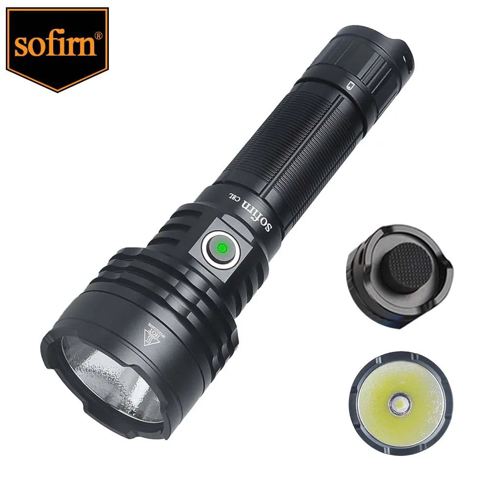 Sofirn C8L 3100lm Flashlight Powerful Tactical  USB-C Rechargeable XHP50D HI LED 21700 Torch EDC Outdoor Hunting Lantern