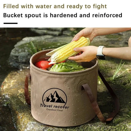 Folding Bucket Waterproof Foldable Water Sink Bucket Portable Travel Foldable Basin Camping Hiking Fishing Storage Bucket