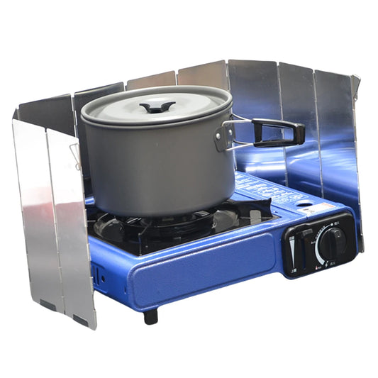 10 Plates Foldable Outdoor Stove Wind Shield Gas Stove Wind Shield Aluminum Wind Shield Deflector Ultralight Outdoor Wind Shield